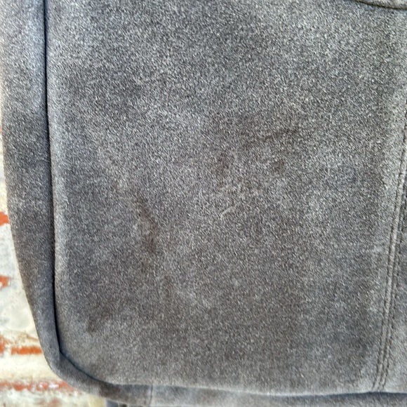 Earthbound Trading Co. Gray Suede Leather Fringe Crossbody Bag - Picture 7 of 9